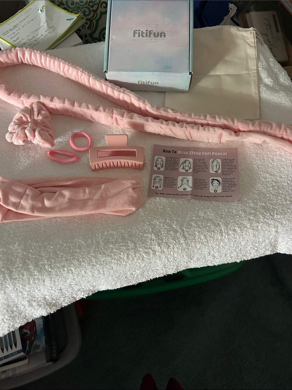 Kids No-Heat Hair Styling Set in Light Pink
